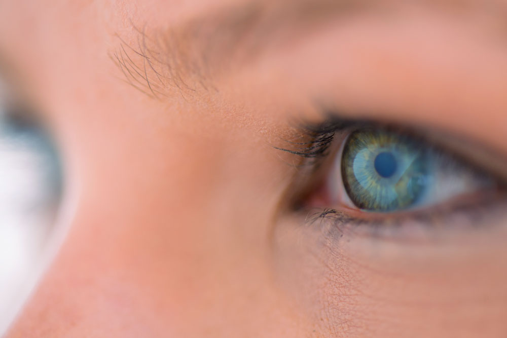Close-up of a clear blue eye